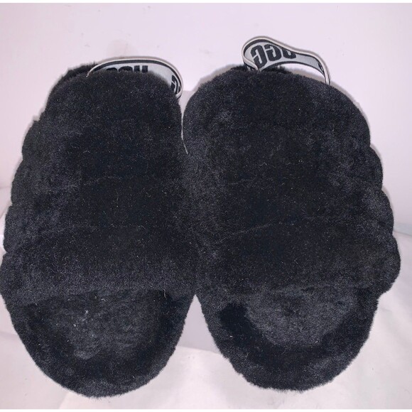 UGG Australia Fluff Yeah Women's Slide Sandal Size US 8 Black - Picture 7 of 8